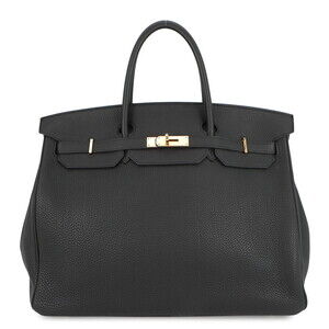 Hermes Birkin 40 Black Togo Z Stamp HERMES Handbag Women's